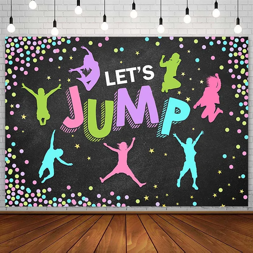 Фон Avezano Let's Jump для фотосъемки Молодежная Спортивная Вечеринка цветной в горошек черный баннер фон для фотостудии Декор реквизит фотозона