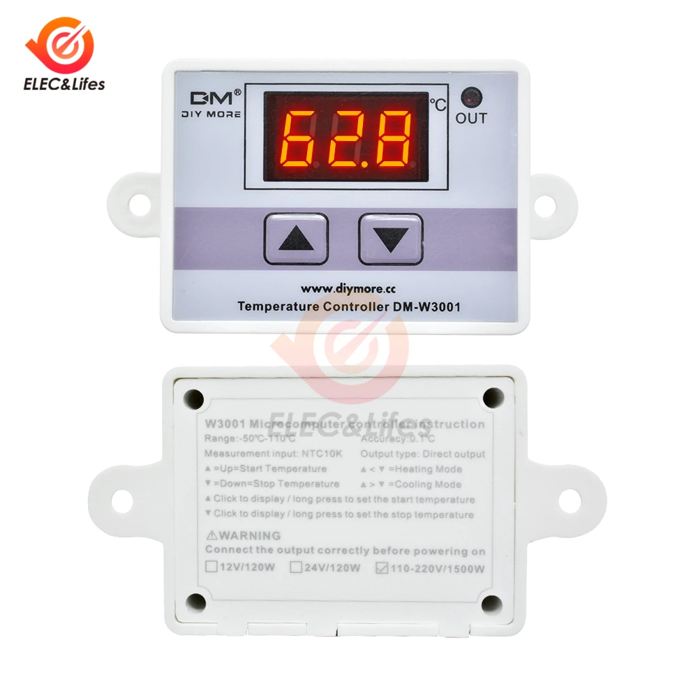 DM-W3001 AC 110 В 220 В цифровой термостат для охлаждения холодильника регулятор температуры датчик переключатель нагреватель для инкубатора (art.: 3920cbd5d84e3) - 3920cbd5d84e3