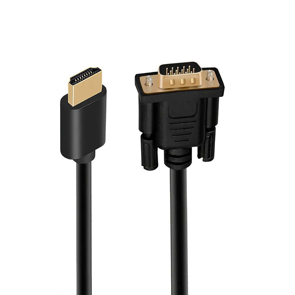 1080P HDMI-совместим с VGA с чипом безприводного кабеля штекер-штекер высокоскоростной стабильный кабель высокой четкости