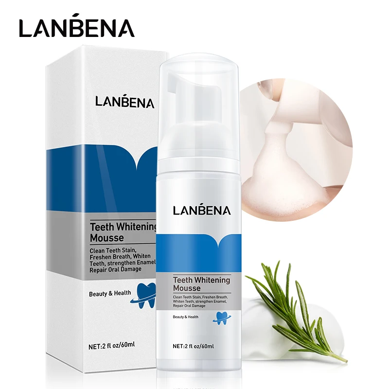 Фото Мусс LANBENA для отбеливания зубов, средство для удаления пятен, чистки зубов, белых зубов, полости рта, детей, инструмент для отбеливания зубов, уход за зубами №2