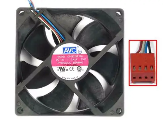 AVC DS09225R12H P501 P502 DC 12V 0.41A 4-проводной 92x92x25 мм вентилятор охлаждения сервера