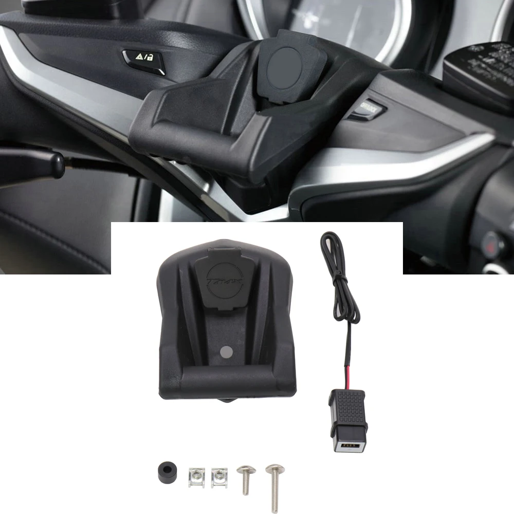 Фото Для Yamaha Tmax T-max 560 T MAX 530 DX SX мотоциклетный навигационный кронштейн для телефона, беспроводной USB-порт для зарядки, держатель-конвертер, крепление №3