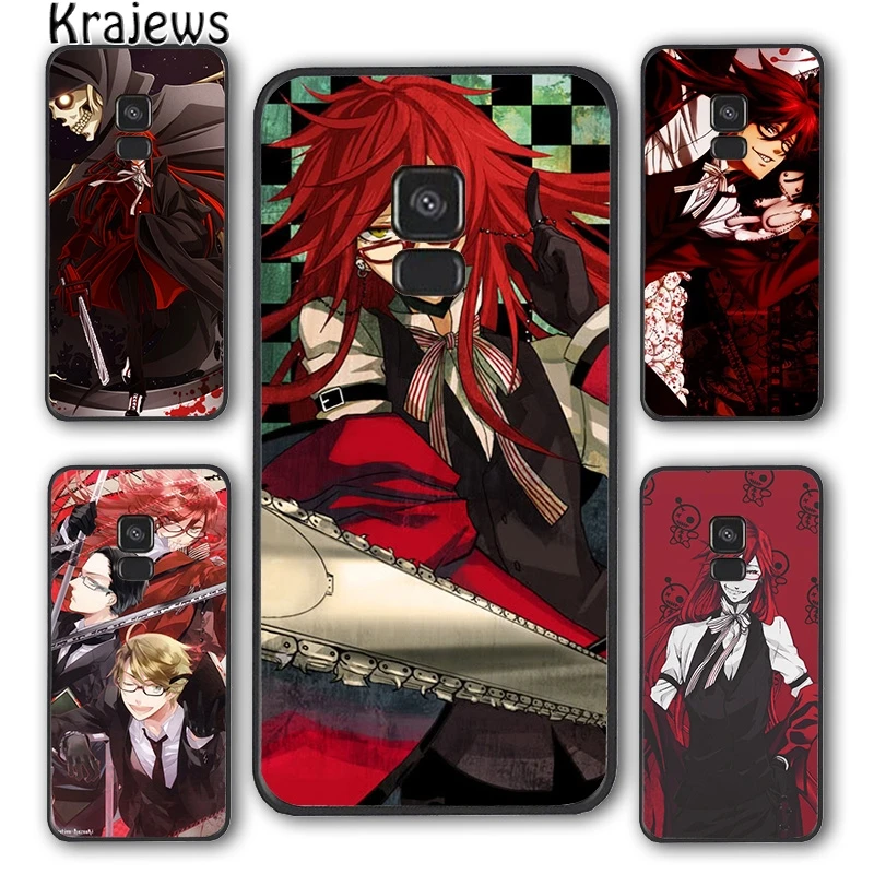 Krajews Grell Sutcliff сапоги для косплея Темный дворецкий чехол для телефона Samsung Galaxy S5 S6 S7 край S8 S9 S10 E lite S20 plus ultra Примечание funda