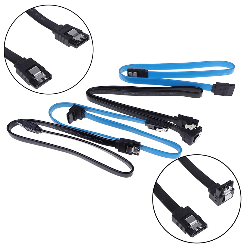 Фото Кабель SATA 3,0 III SATA3 6 ГБ/сек. SSD для передачи данных и жесткого диска, прямоугольный, компьютерные кабели и разъемы №5