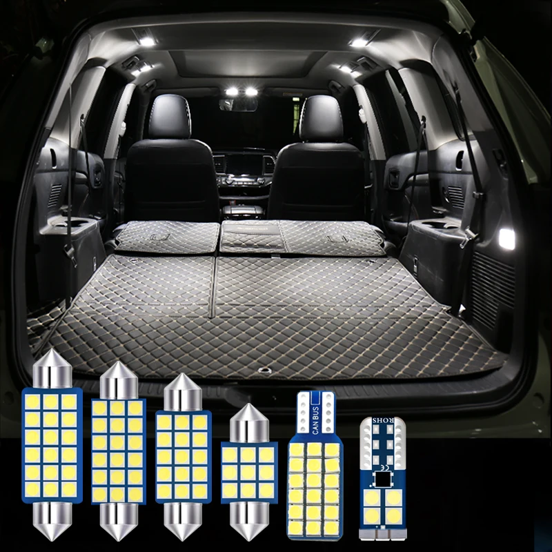 Для Land Rover Discovery 3 2005-2009 без ошибок автомобиля 12v светодиодный лампы Комплект салона настольная лампа для ног багажник светильник аксессуары 9 шт.