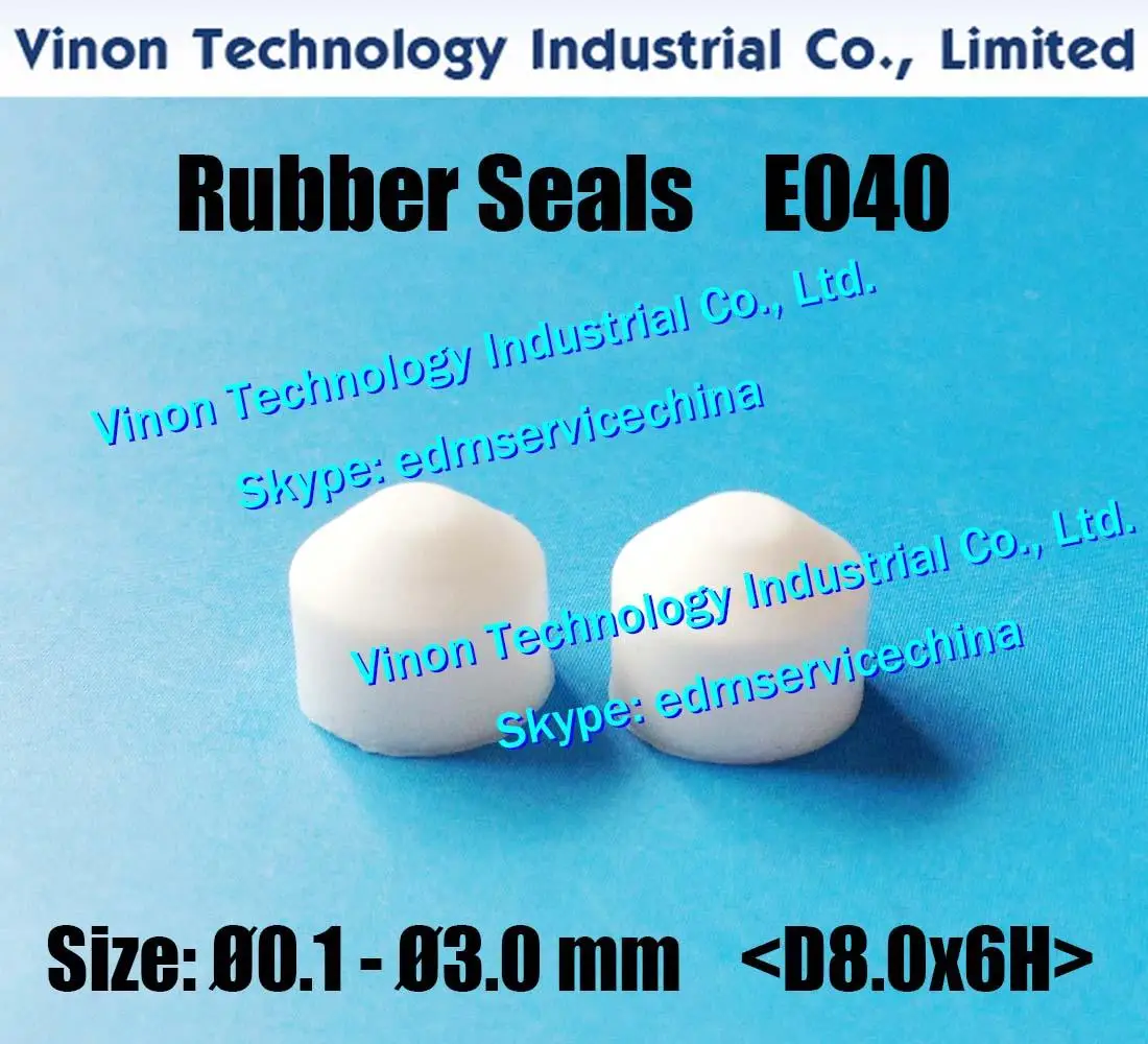 E040 Резиновые уплотнения белые D8.0x6Hmm Ø0.1-Ø3.0mm для сверл для небольших отверстий EDM Machine EDMAS, JAPAX,ASTEC,CASTEK,CHARMILLES Оборудование и аксессуары для обработки металлов