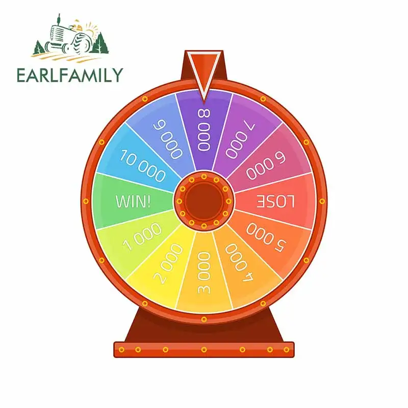 EARLFAMILY, 13 см x 10,4 см, наклейка на колесо, окно удачи, наклейка для холодильника, автомобильные наклейки, украшение для фургона, RV