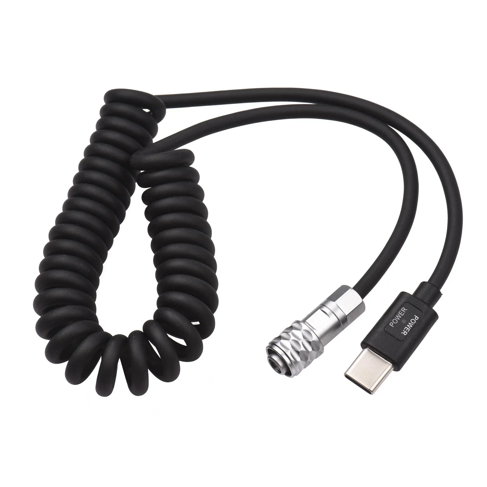 Новый кабель питания PD 12V 3A USB Type C на 2-контактный спиральный пружинный удлинитель для камеры Blackmagic Pocket Cinema BMPCC 4K 6K Pro