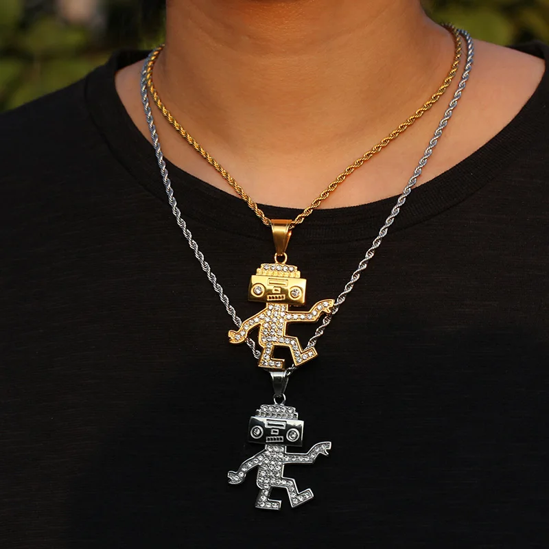 Хип-хоп Bling Iced Out из нержавеющей стали Novus ordo Seclorum Alien Star of David кулон ожерелья для мужчин рэпер ювелирные изделия (art.: 3920d2388eda4) - 3920d2388eda4