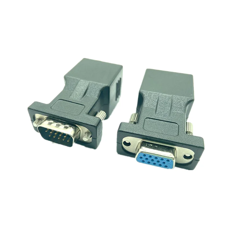 1 шт. удлинителя VGA к сетевому кабелю LAN RJ45 Cat5 Cat6 20 м, адаптер сетевого кабеля, удлинительная линия VGA