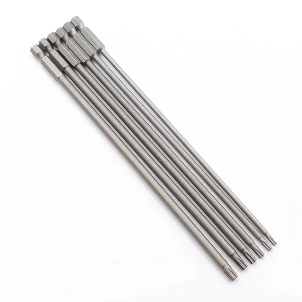 Магнитная звездообразная отвертка T10, T15, T20, T25, T27, T30, 1/4 дюйма, шестигранный абсорбирующий винт для электрической отвертки, ручная дрель, возд...