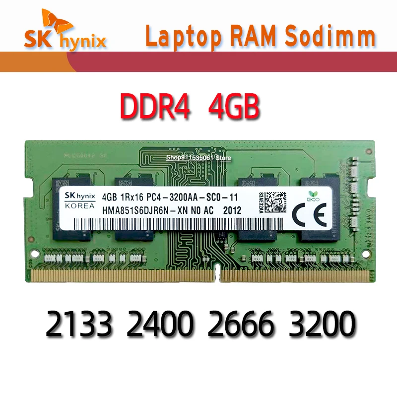 Оперативная память для ноутбука SK Hynix ddr4 4 ГБ 8 ГБ PC4 2133 МГц или 2400 МГц 2666 МГц 2400T или 2133P 2666 в 3200 DIMM