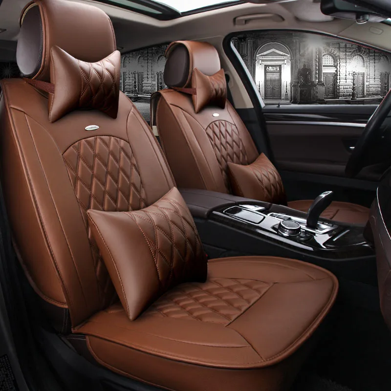 Кожаный чехол на автомобильное сиденье для peugeot 308 nissan subaru xv hyundai getz opel vectra jeep renegade, автомобильные аксессуары, Стайлинг автомобиля