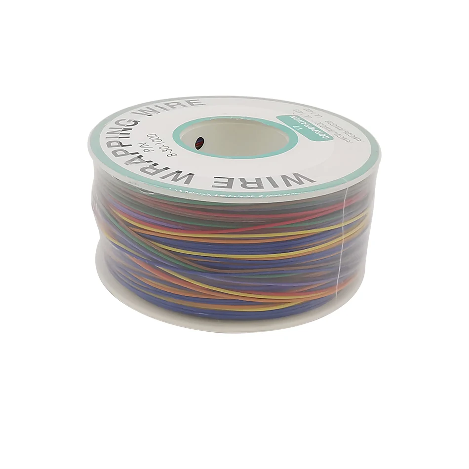 Фото 1 рулон 250 м разноцветная 30 AWG обмоточная проволока OK Line Оловянная одножильная Магнитная плата электронный Перемычка проволока №3