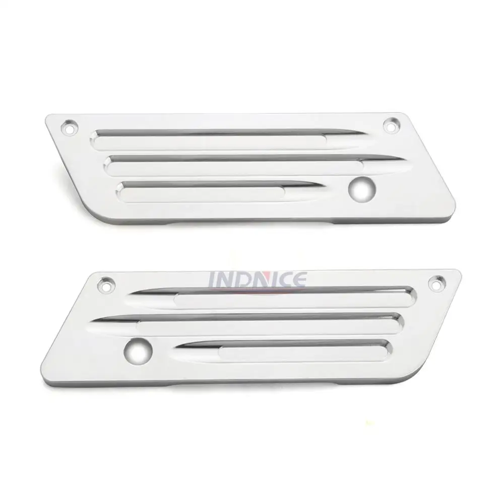 Фото Черный хром CNC cut saddlebag, петля, кружевной Чехол для harley touring glide 09-13 №3