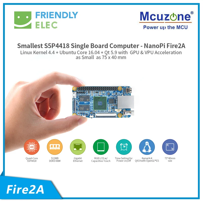 FriendlyELEC NanoPi Fire2A макетная плата S5P4418 1,4 ГГц 512 Мб DDR3 Quad-Core Cortex-A9