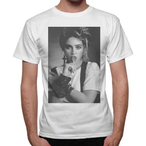 Мужская модная футболка Madonna Young Chupa Chups, 100% хлопок, с круглым вырезом