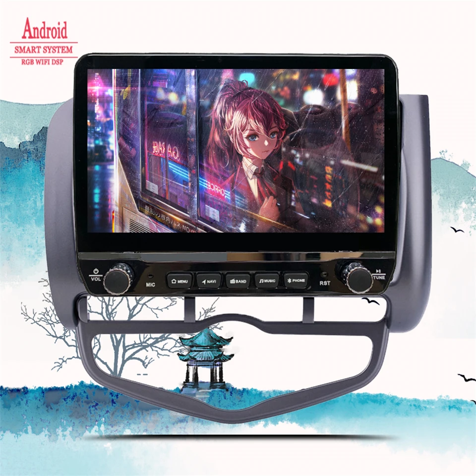 8-ядерный Android 14.0 для Honda Jazz City 2004 2005 2006 2007 Автомобильный DVD-радио Стерео головное устройство GPS-навигация Карта 4G Sim WiFi Автоэлектроника