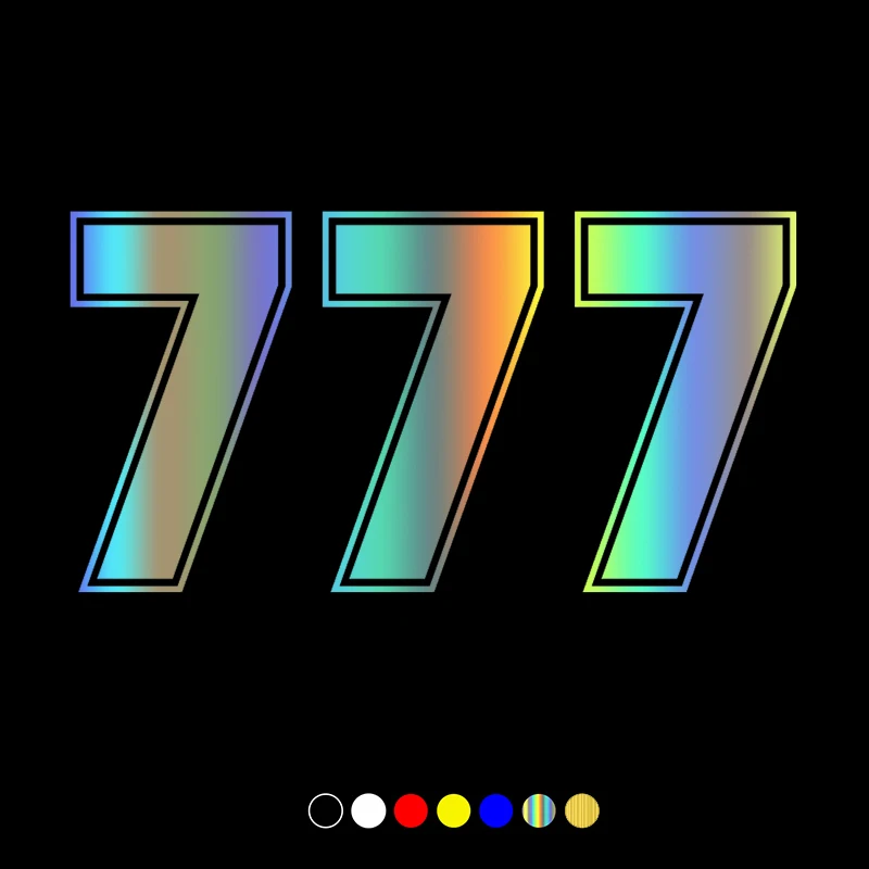 30085#наклейки на авто Цифра 777 водонепроницаемые наклейки на машину наклейка для авто автонаклейка стикер этикеты винила наклейки стайлинга автомобилей украшения на бампере автомобиля несколько размеров без фона