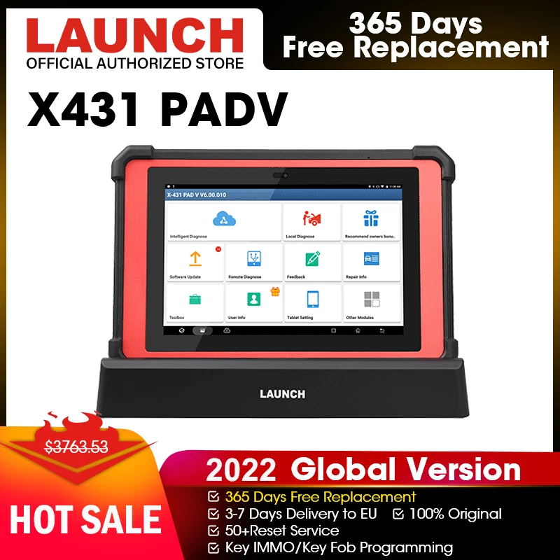 LAUNCH X431 PAD V OBD2 сканер диагностические инструменты автомобильные инструменты J2534 ECU программирование двунаправленное управление SmartLink Box