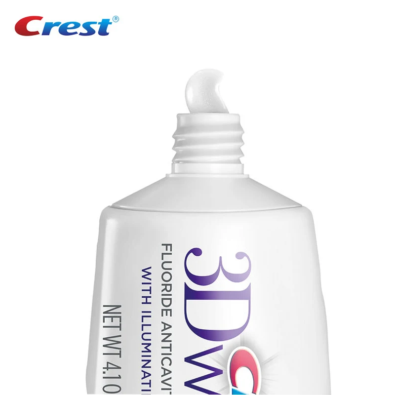 Фото Зубная паста 3D White Crest, отбеливающая фтористая антиполостная Комплексная слюда с мятным вкусом №4