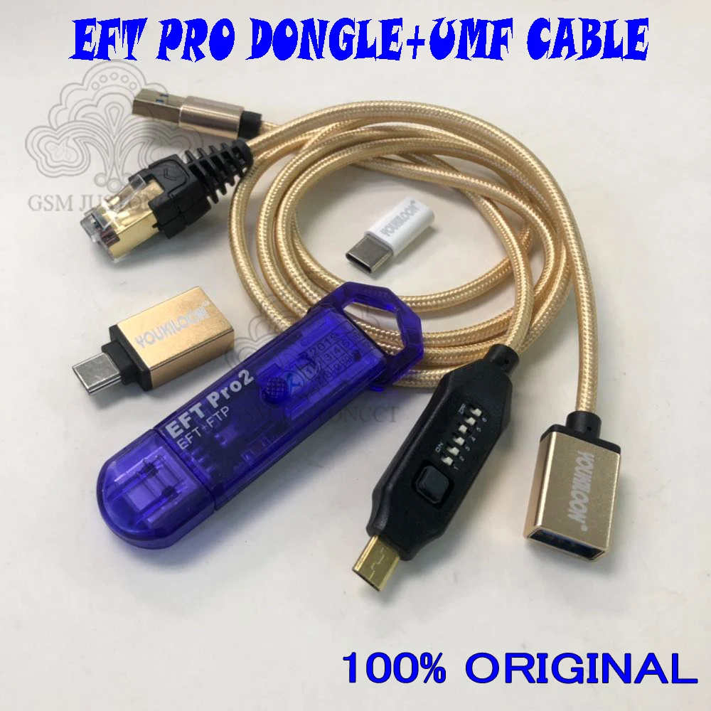 Gsmjustoncct новейший оригинальный EFT Pro 2 Dongle / EFT pro Key 2 в 1 DONGLE + ( UMF ) ALL BOOT кабель