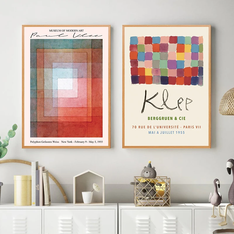 Paul Klee, Классический абстрактный стиль, Современное украшение, акварельная живопись, выставочные плакаты, печать на холсте, настенное искусство, картины, Декор