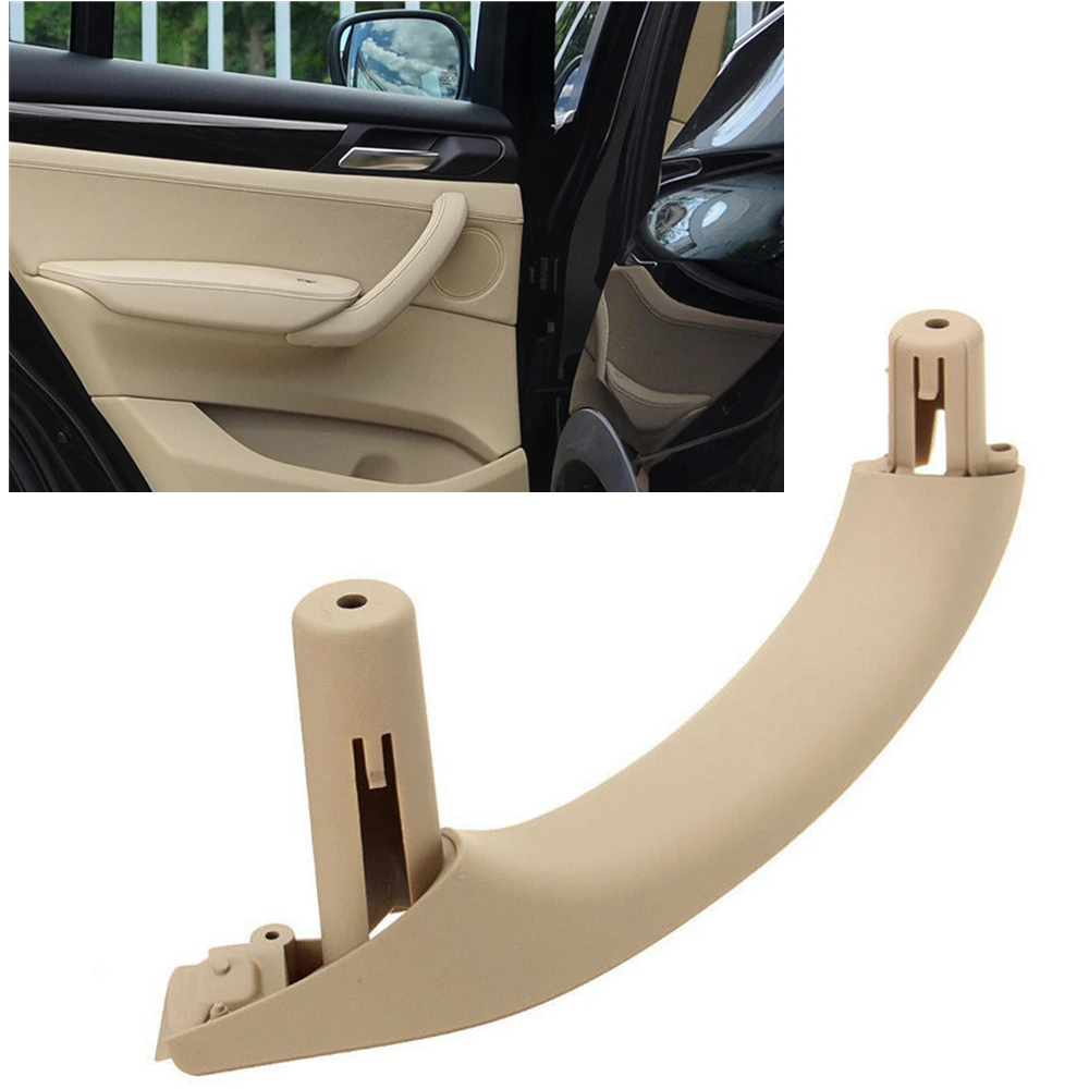 Для BMW F25 F26 X3 X4 2010-2017 бежевая левая/правая боковая дверь, внутренняя ручка, накладка