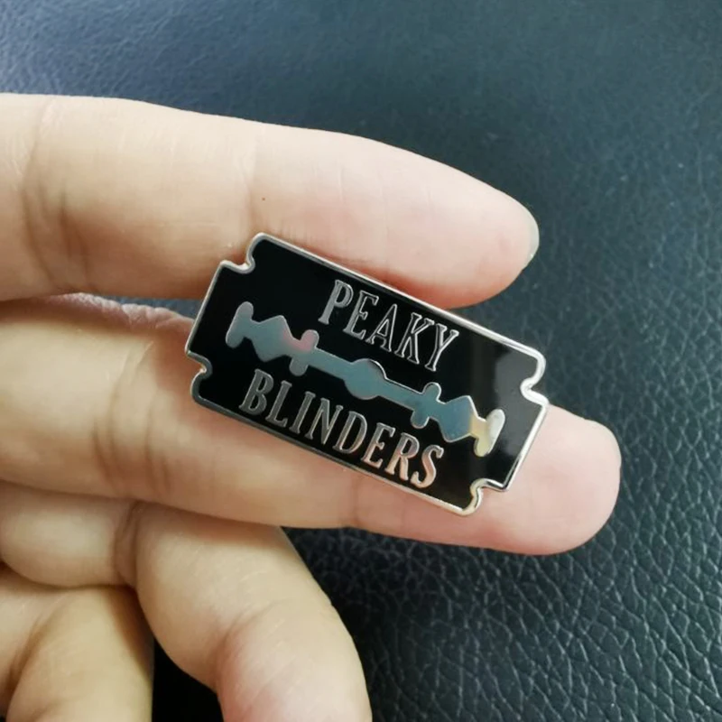 Брошь на лацкан Peaky blinders, брошь с лезвием бритвы, значок из фильма «банды», крутой аксессуар для воротника шляпы, мужской подарок