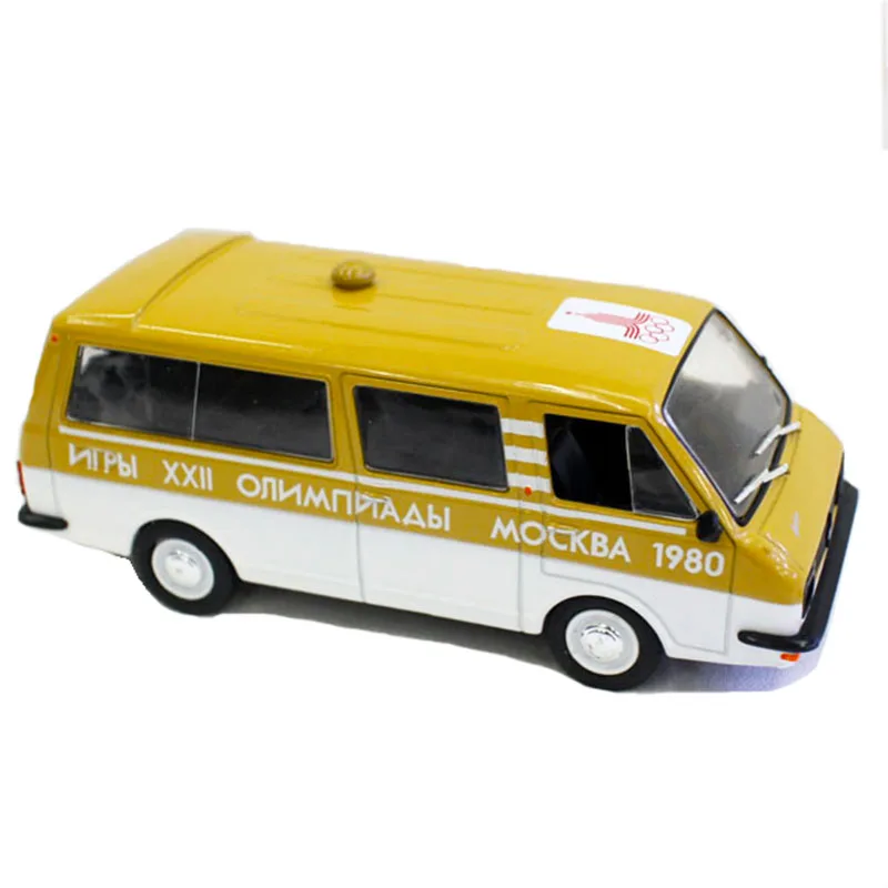Масштаб 1:43, зимний спортивный специальный автомобиль, винтажный Россия RAF2203, Латвия, ретро-фургон, коллекция, литая под давлением модель автомобиля из сплава, металлическая игрушка