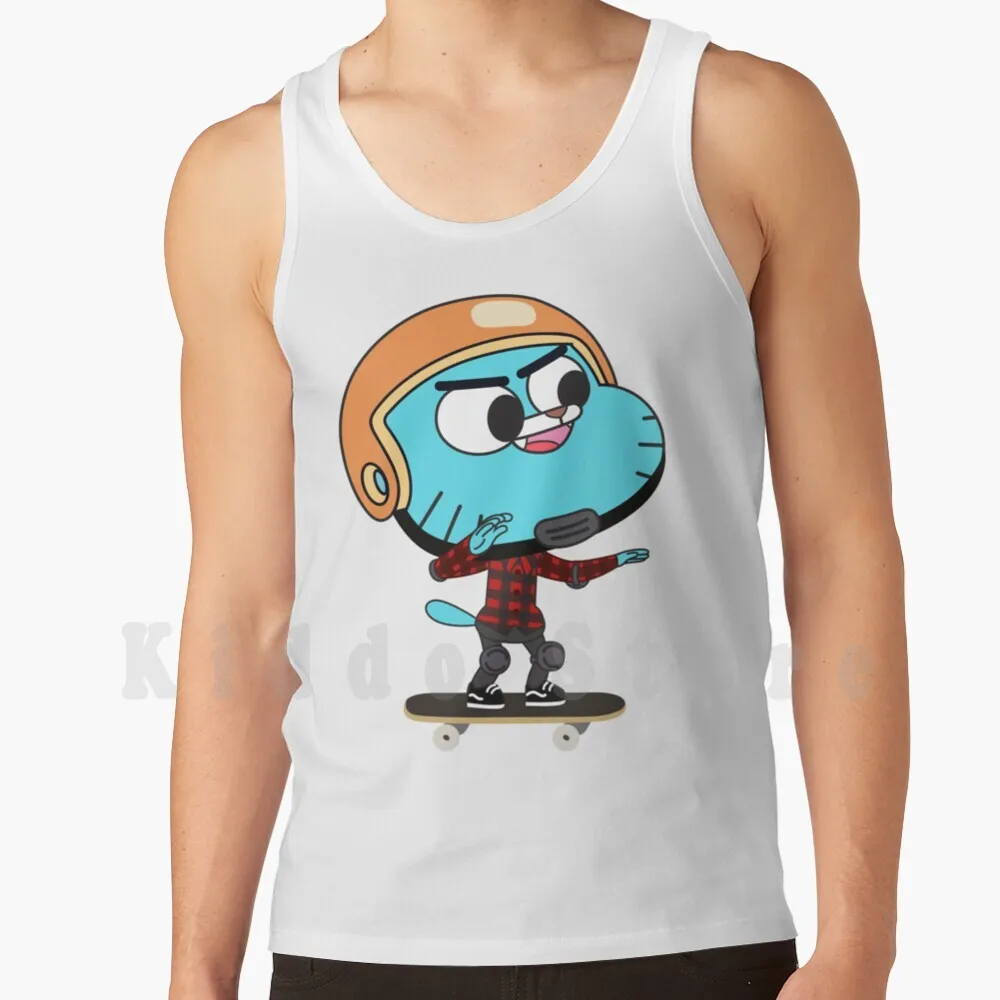 Майка для скейта Gumball, майка без рукавов Gumball Watterson Gumball, скейтборд, скейтборд, скейт или Die Skate Life
