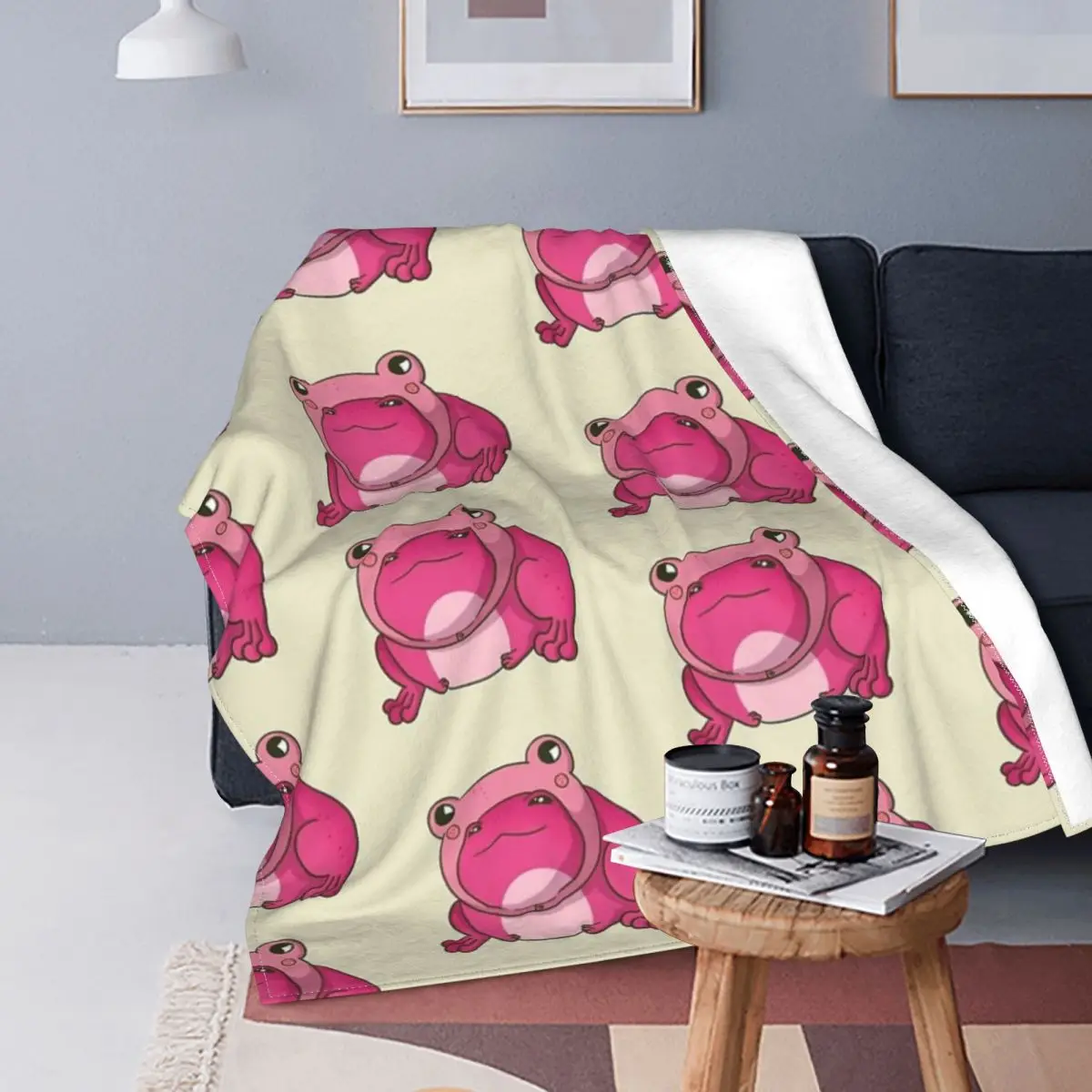 Лягушка в Da-Sombrero de rana, manta rosa, colcha для cama cuadros, manta de muselina 150, alfombra de orada islamic