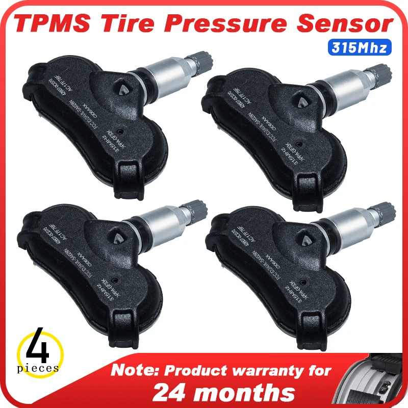 4 шт. датчик давления в шинах 42607-0C070 315 МГц для Toyota Sienna 2006-2010 2011 Sequoia 2009-2016 2017 Tundra 2012-2017 PMV-1037