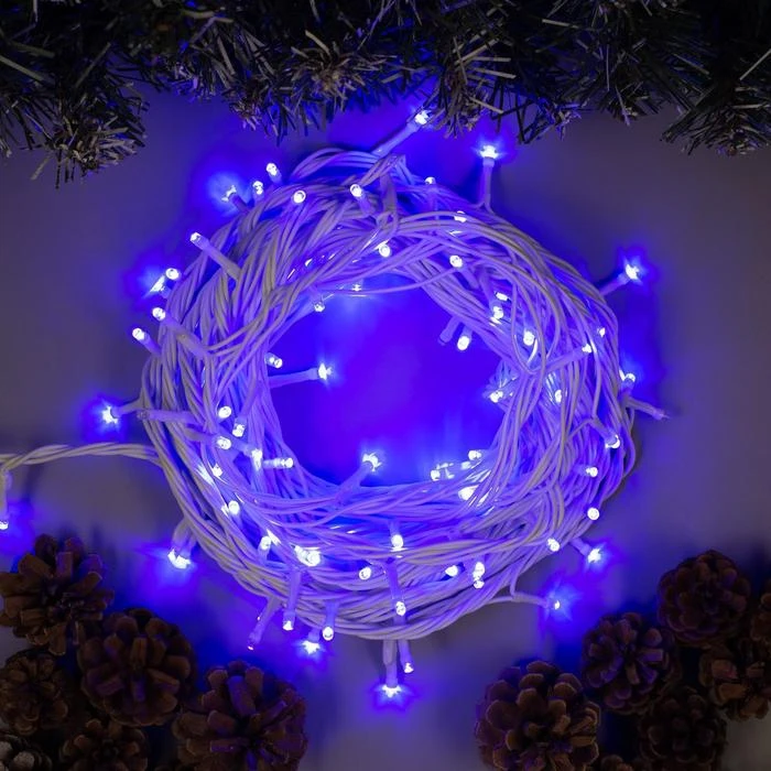 Гирлянда Нить 10 м , IP44, УМС, белая нить, 100 LED, 220 В (art.: 3920b82c2fedf) - 3920b82c2fedf