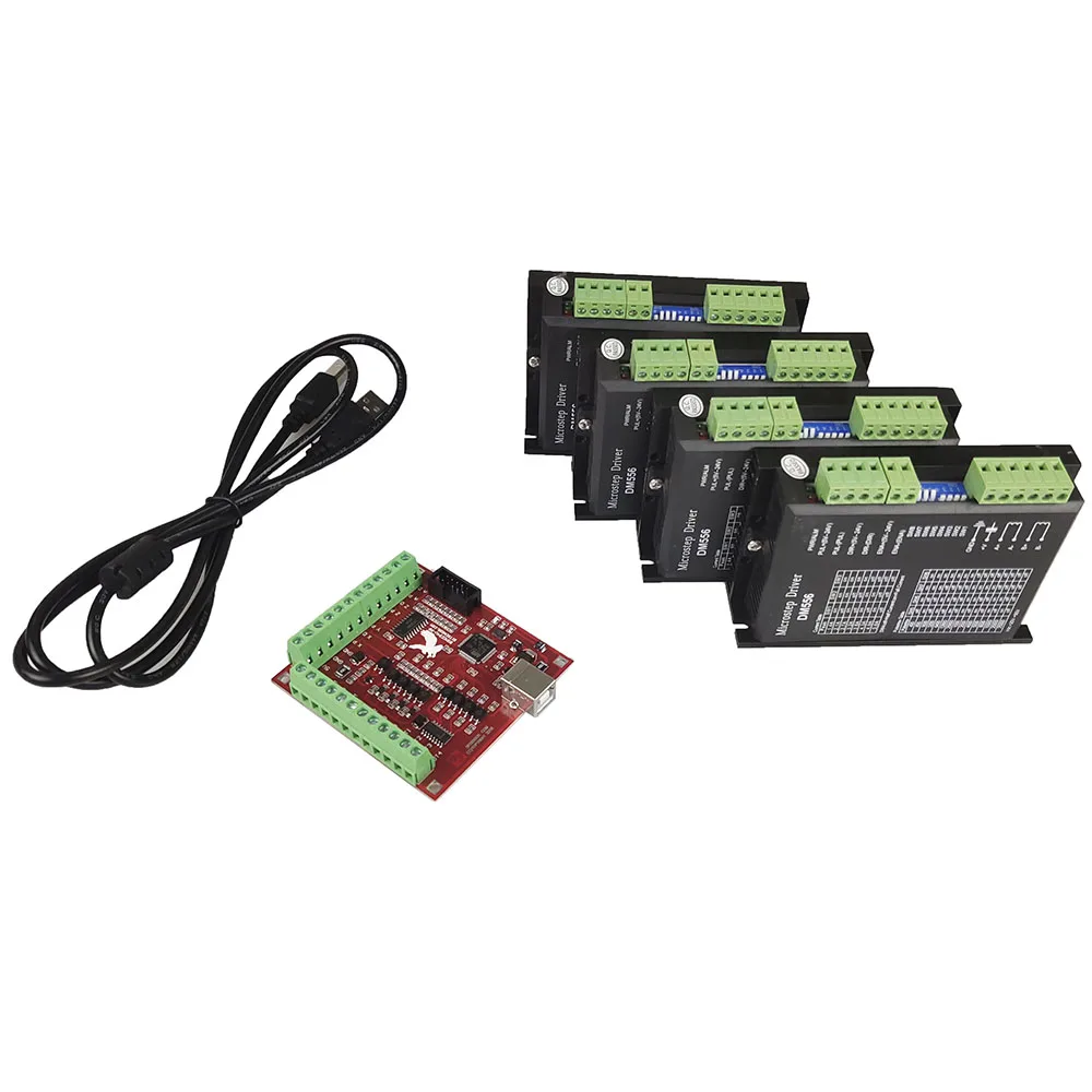Фото MACH3 4-осевой 100K USB комплект с ЧПУ, гравировальный станок по дереву, гладкая шаговая карта контроллера движения DM556, драйвер шагового двигателя №2