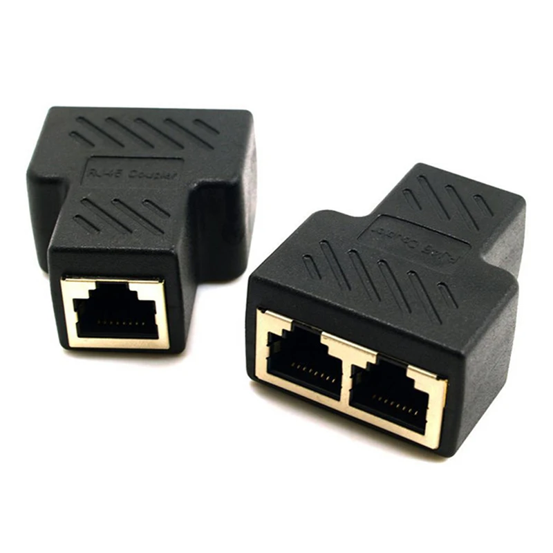 От 1 до 2 Way LAN Ethernet сетевой кабель сплиттер адаптер RJ45 женский сплиттер адаптер гнездового соединителя для ноутбука