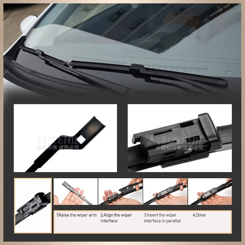 Фото Набор стеклоочистителей для VW Polo 6R Hatchback 2009-2017 2010 2011 2012 24 + 16 + 11 дюймов №2