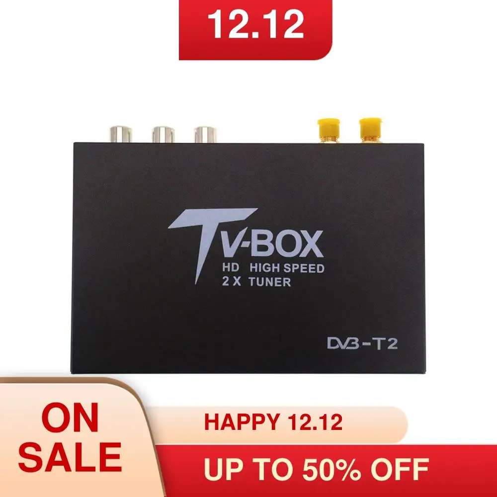 DVB-T DVB-T2 (MPEG-4) цифровой телевизор для автомобиля Freeview Box, внешний цифровой ТВ-приемник с бесплатной антенной, последняя модель и высокое качес...
