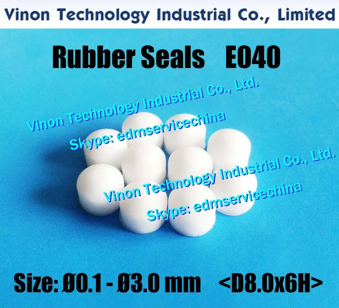 Фото E040 Резиновые уплотнения белые D8.0x6Hmm Ø0.1-Ø3.0mm для сверл для небольших отверстий EDM Machine EDMAS, JAPAX,ASTEC,CASTEK,CHARMILLES №3