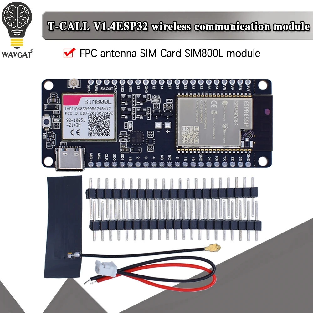 TTGO T-Call V1.4 ESP32 беспроводной модуль SIM-антенна SIM-карта модуль SIM800L и GSM/GPRS антенна для arduino