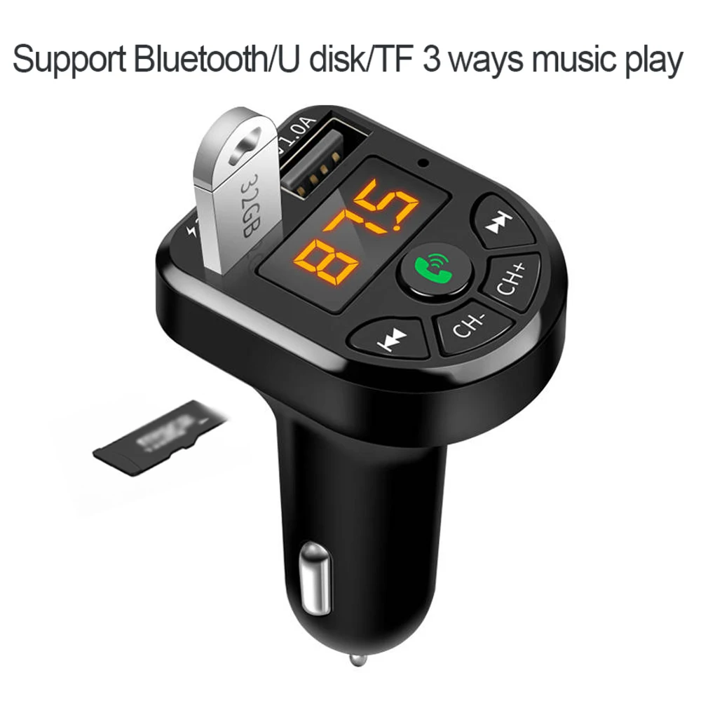 Автомобильное зарядное устройство с функцией Bluetooth 5,0 и USB 3.1A