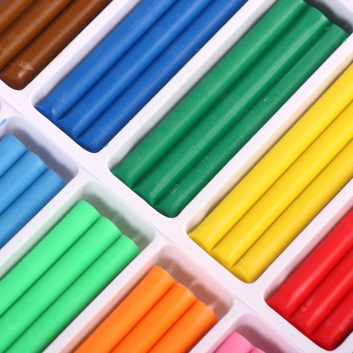 Пластилин мягкий, восковой, 12 цветов 250 г, Happycolor, микс из 4 видов (art.: 3920b8273773c) - 3920b8273773c