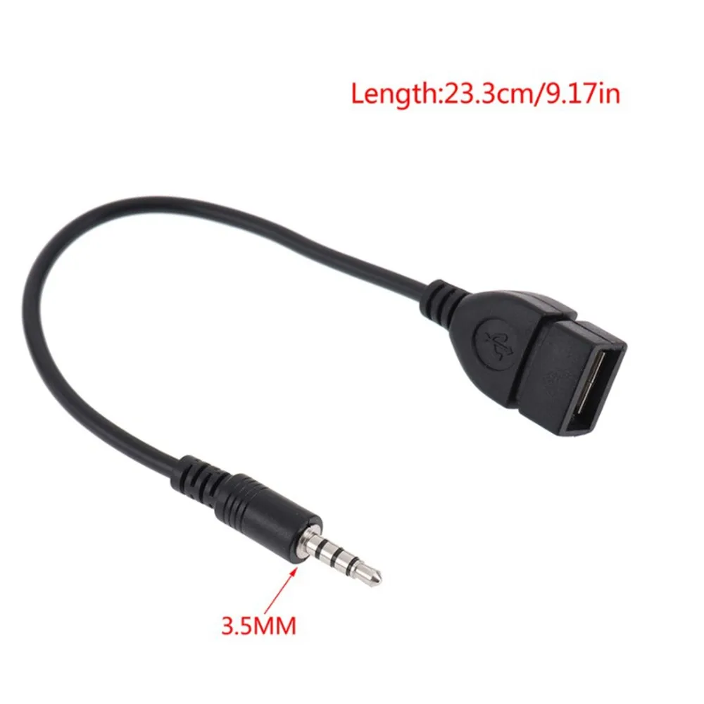 Фото Аудиоразъем 3,5 мм, штекер USB 2,0, разъем AUX кабели адаптеров, удлинитель для чтения USB-накопителя или кардридера №5