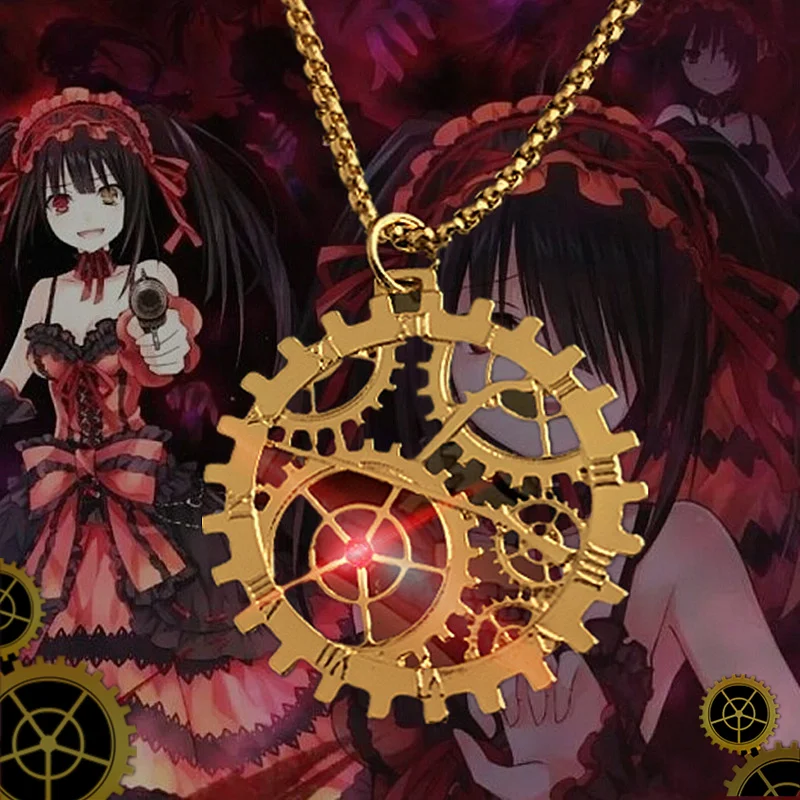 Аниме DATE A LIVE Tokisaki Kurumi Nightmare Косплей Zafkiel ожерелье модная подвеска-цепочка колье аксессуары ювелирные изделия подарок