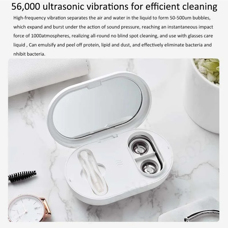 Фото Аппарат для ультразвуковой очистки контактных линз Eraclean, 56000 Гц, перезаряжаемый №2