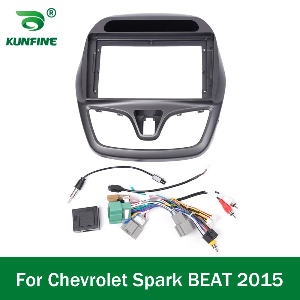 Автомобильный GPS-навигатор, стерео для Chevrolet Spark BEAT 2015, радиоприемник, панель, рамка, подходит для 2Din, 9 дюймов, экран головного устройства