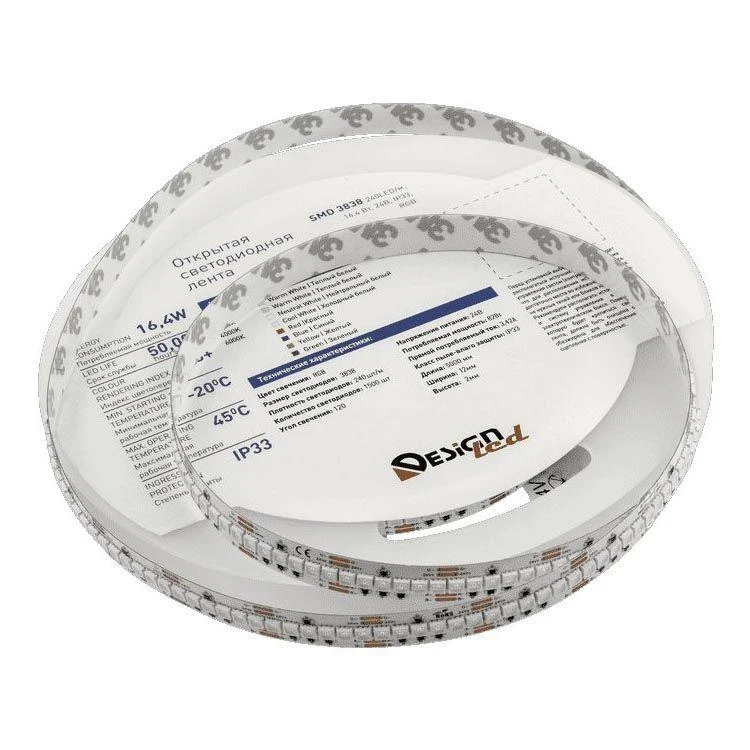Светодиодная влагозащищенная лента DesignLed 16,4Wm 240LEDm 3838SMD разноцветный 5M 005762 (art.: 3920ba5d0aa12) - 3920ba5d0aa12