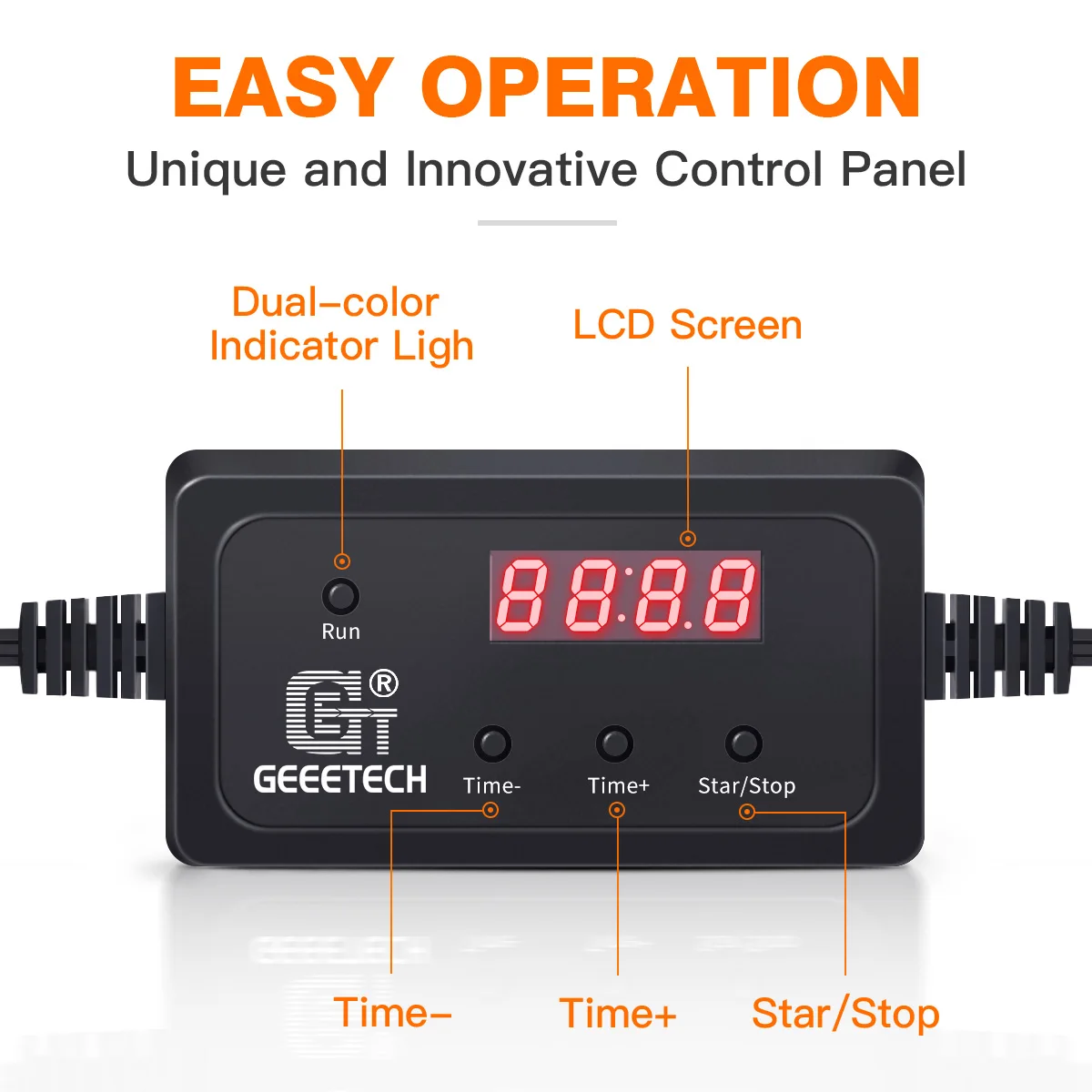 Фото Geeetech GCB-1 УФ-отверждения коробка для LCD/DLP/SLA 3D Смолы принтер модель, 360 ° управляемый поворотный стол, интеллектуальный контроль времени, 217 × 204... №2