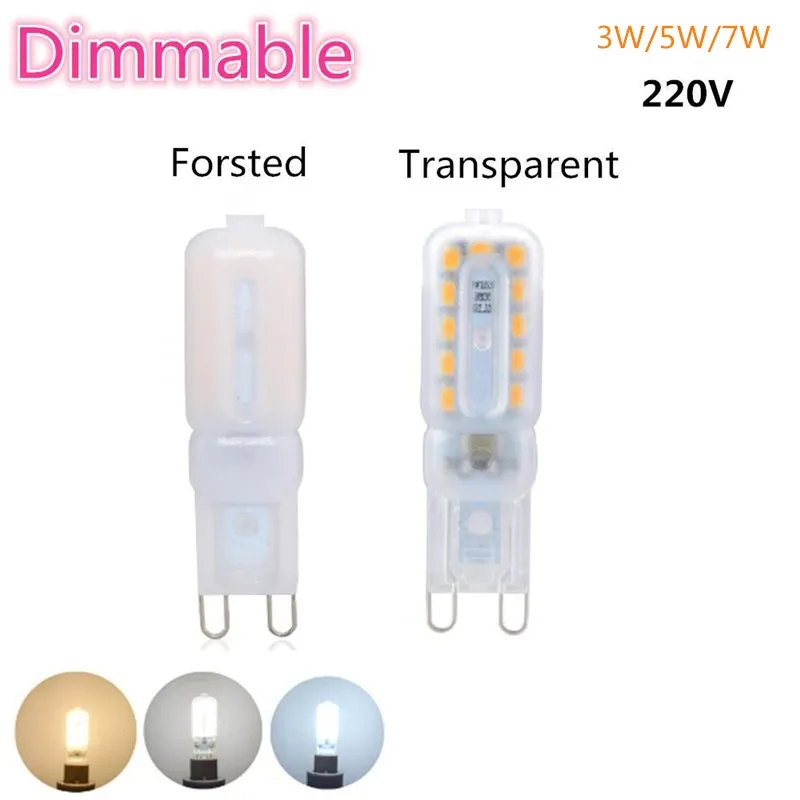 10 шт. мини G9 светодиодные кукурузные фонари 3 Вт 5 Вт 7 Вт 2835 SMD Lampada 220 В 14/22/32 светодиоды SMD светодиодная лампа с регулируемой яркостью люстра замена галогенной лампы