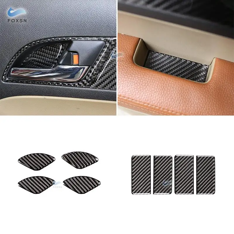 Для Honda CRV 2007 2008 2009 2010 2011 Автомобильная панель из углеродного волокна для внутренней двери Дверная ручка Крышка рамы Защитная отделка